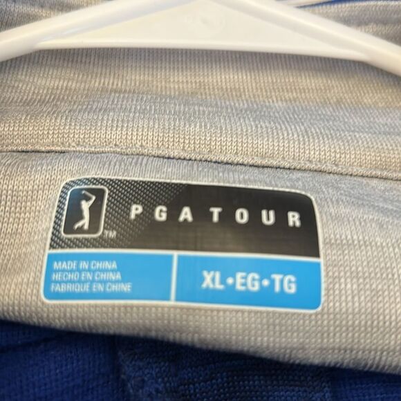 PGA Tour Blue Black Quarter zip long sleeve Pullover Size XL EUC - Picture 3 of 10